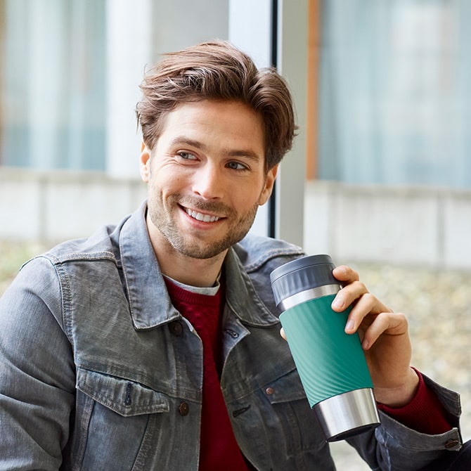 TRAVEL MUG Easy Twist Petrol